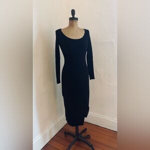 Midi Scoop Neck Sweater Dress